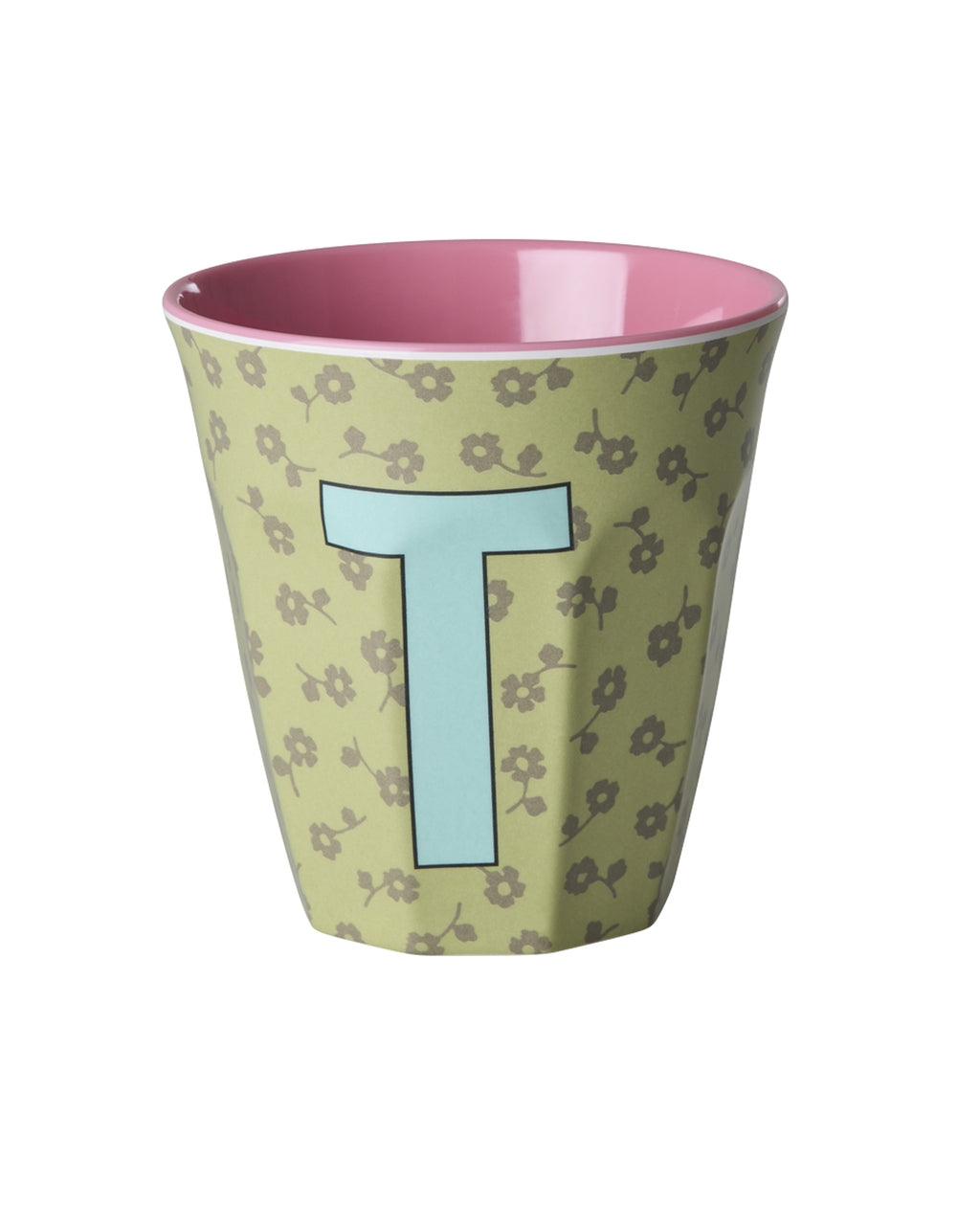 Rice beker medium - Letters Bloemen