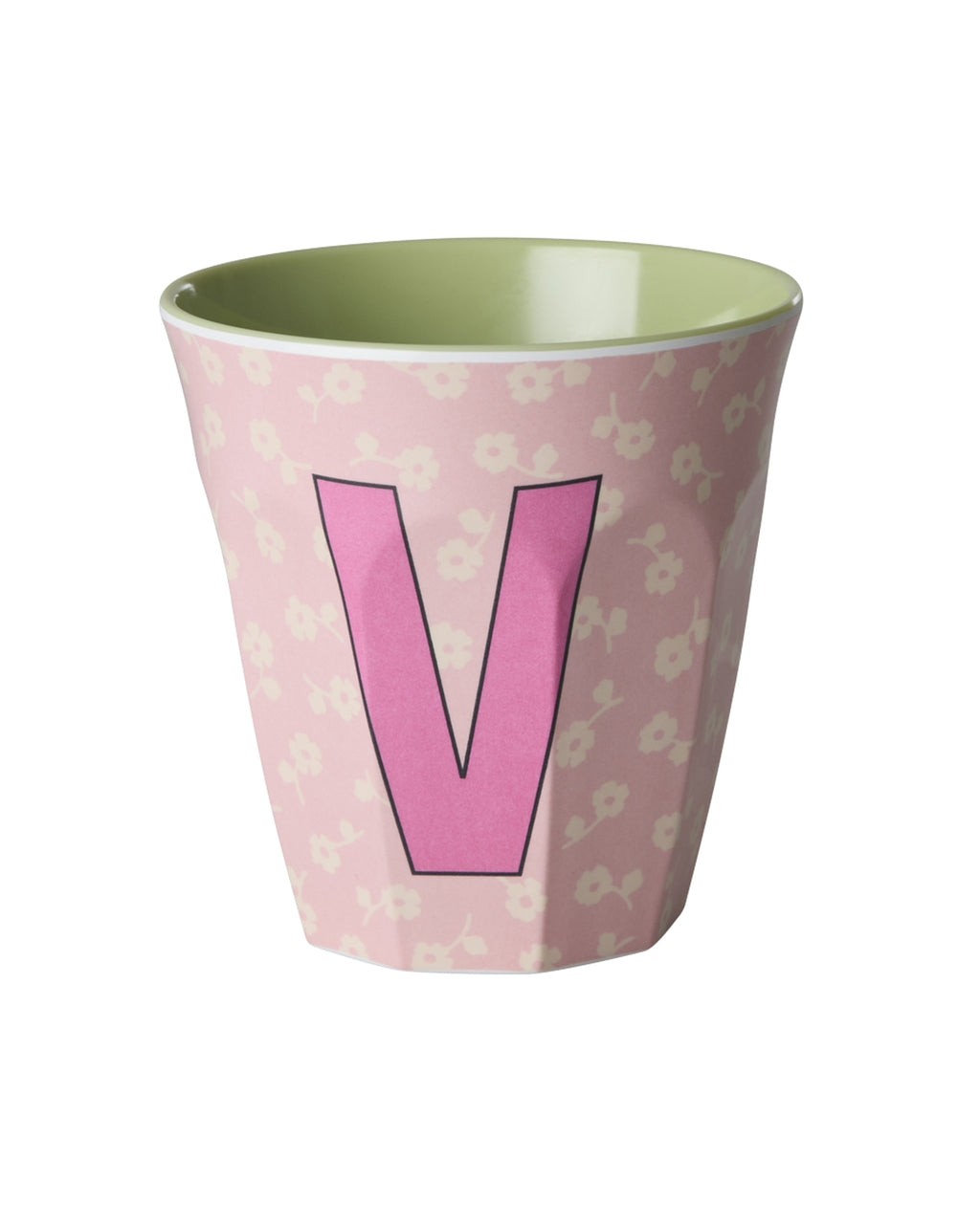Rice beker medium - Letters Bloemen