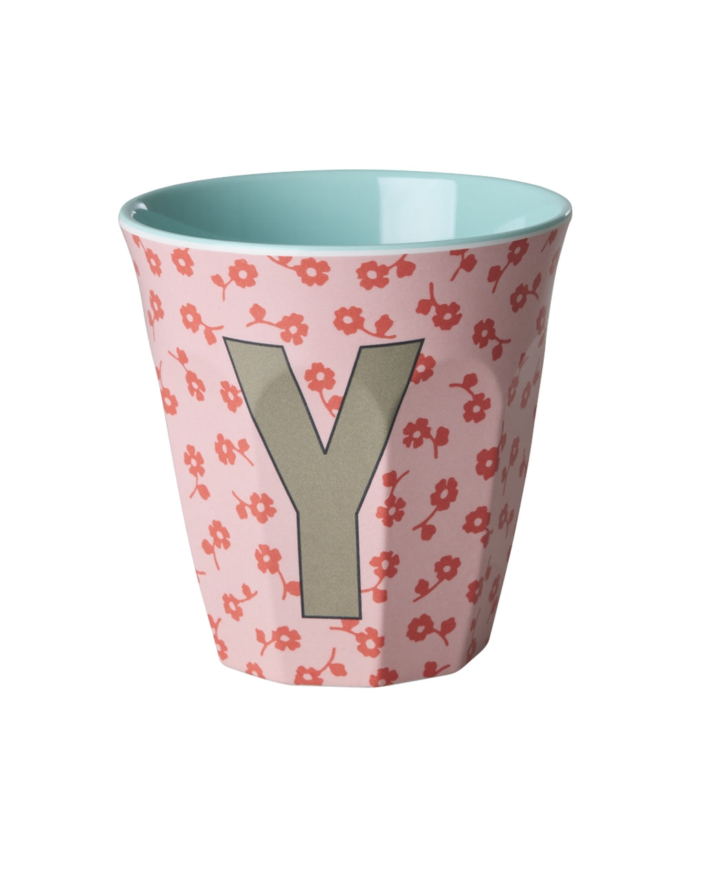 Rice beker medium - Letters Bloemen
