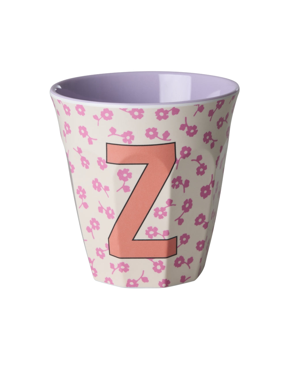 Rice beker medium - Letters Bloemen