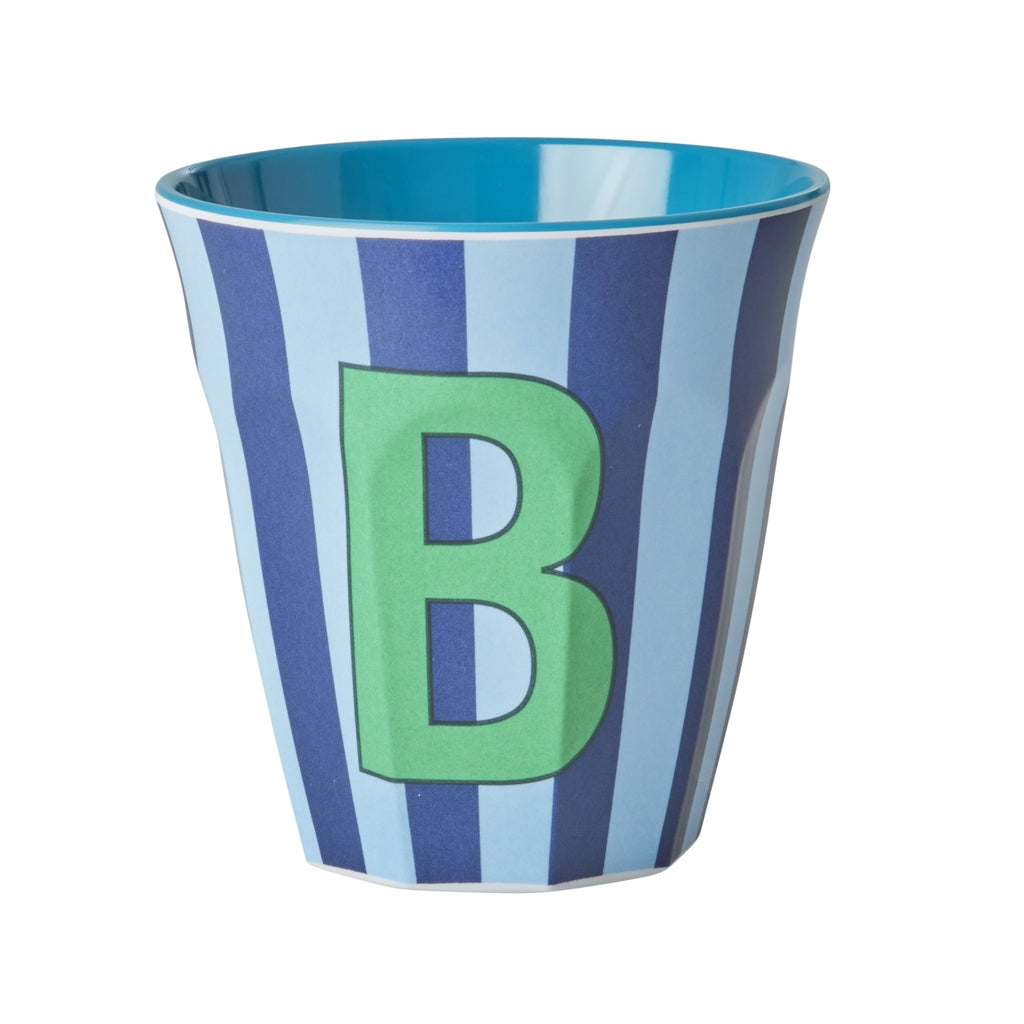 Rice Becher medium - Buchstaben Mehrfarbig - Blue - Stripes