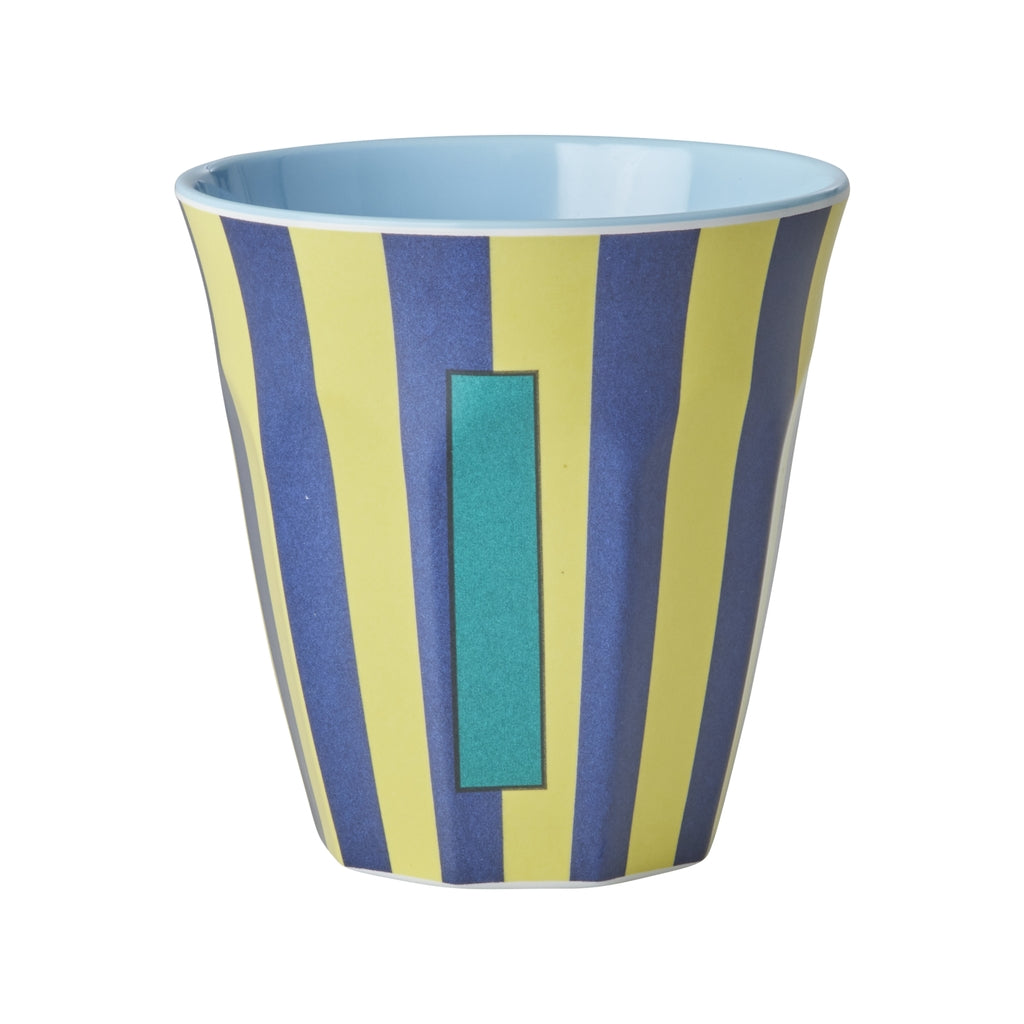 Rice Becher medium - Buchstaben Mehrfarbig - Blue - Stripes