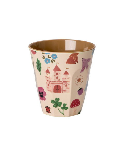 Melamine Cup medium - light pink - Fairytale Print