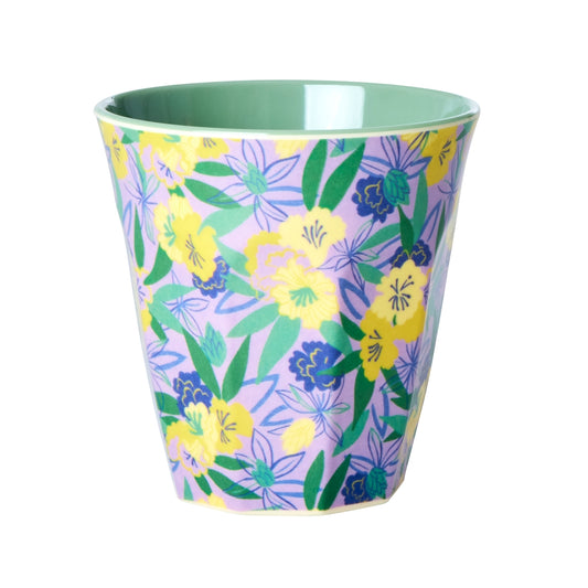 Rice Becher medium - Lila - "Fancy Pansy Prints"