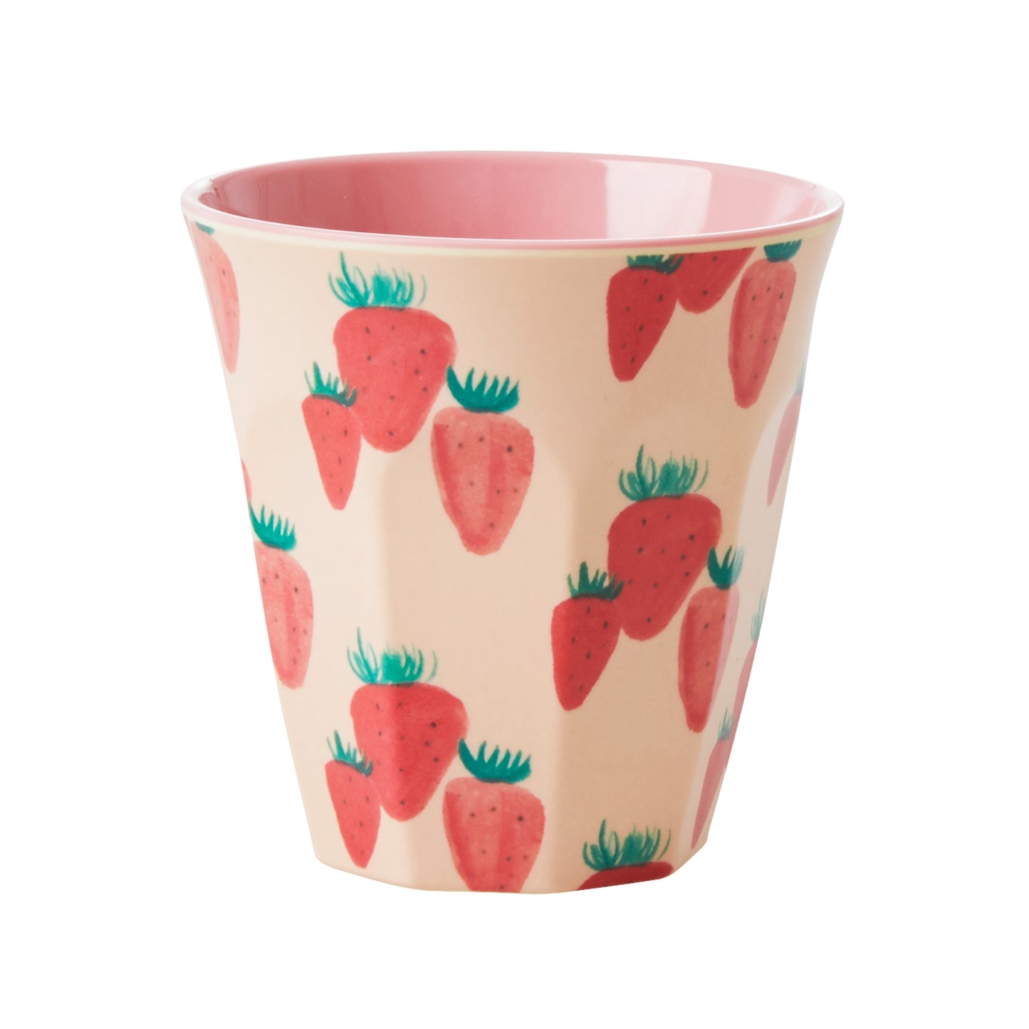 Rice Becher medium- Hellrosa - Strawberry Print