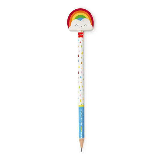 Bleistift mit Regenbogen-Radiergummi