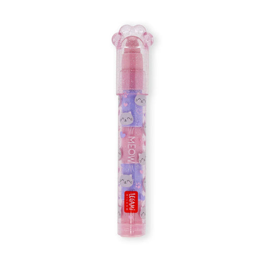 Stapelbarer Radiergummistift "Meow Kitty" mit Katzen-Motiv von Legami (mit Blaubeer-Duft)