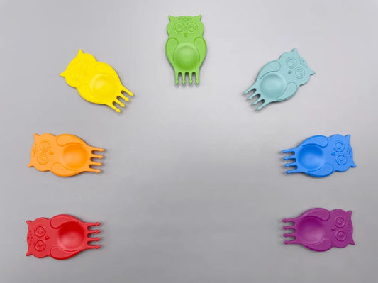 Eulen-Snackpiekser "Colourfowls" von Pieksi & Griffel, 7er Set