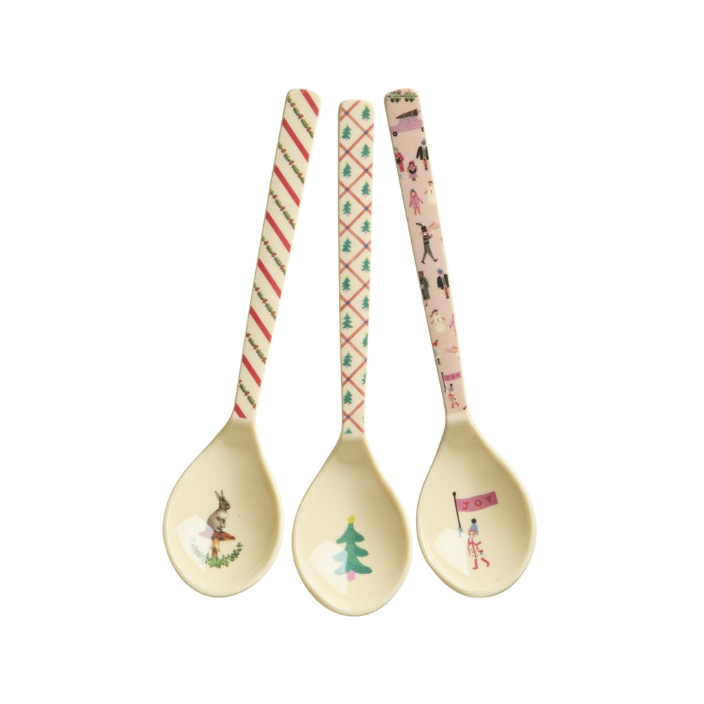 Rice Melamine Teaspoons Christmas Edition Assorted Designs