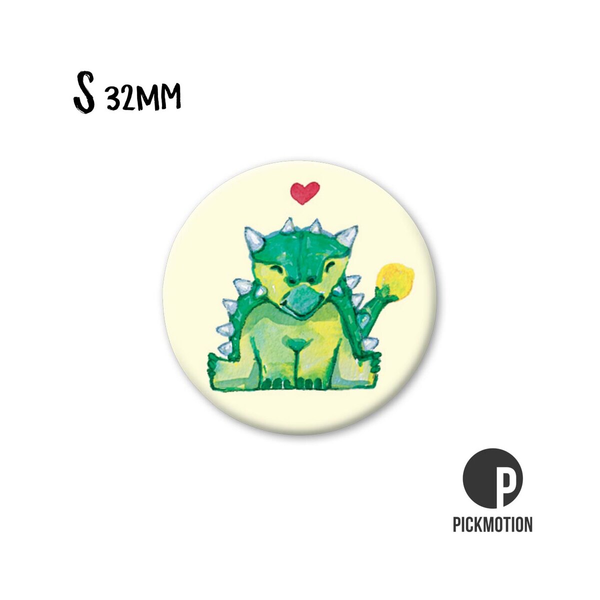 Magnet round 32mm "Ankylosaurus"