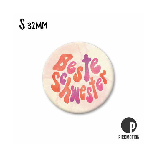 Magnet round 32mm "Best Sister"