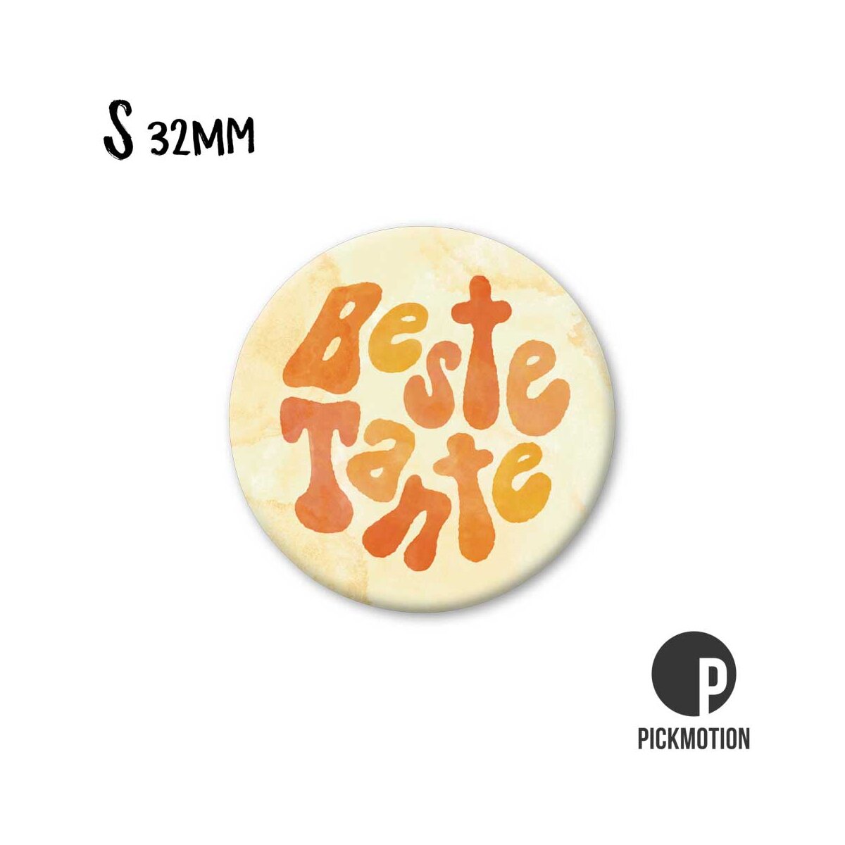 Magneet rond 32mm "Liefste tante"