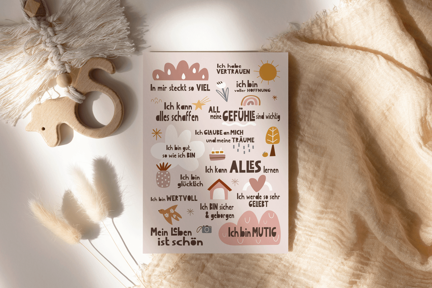 Affirmationskarte "Peaceful World"