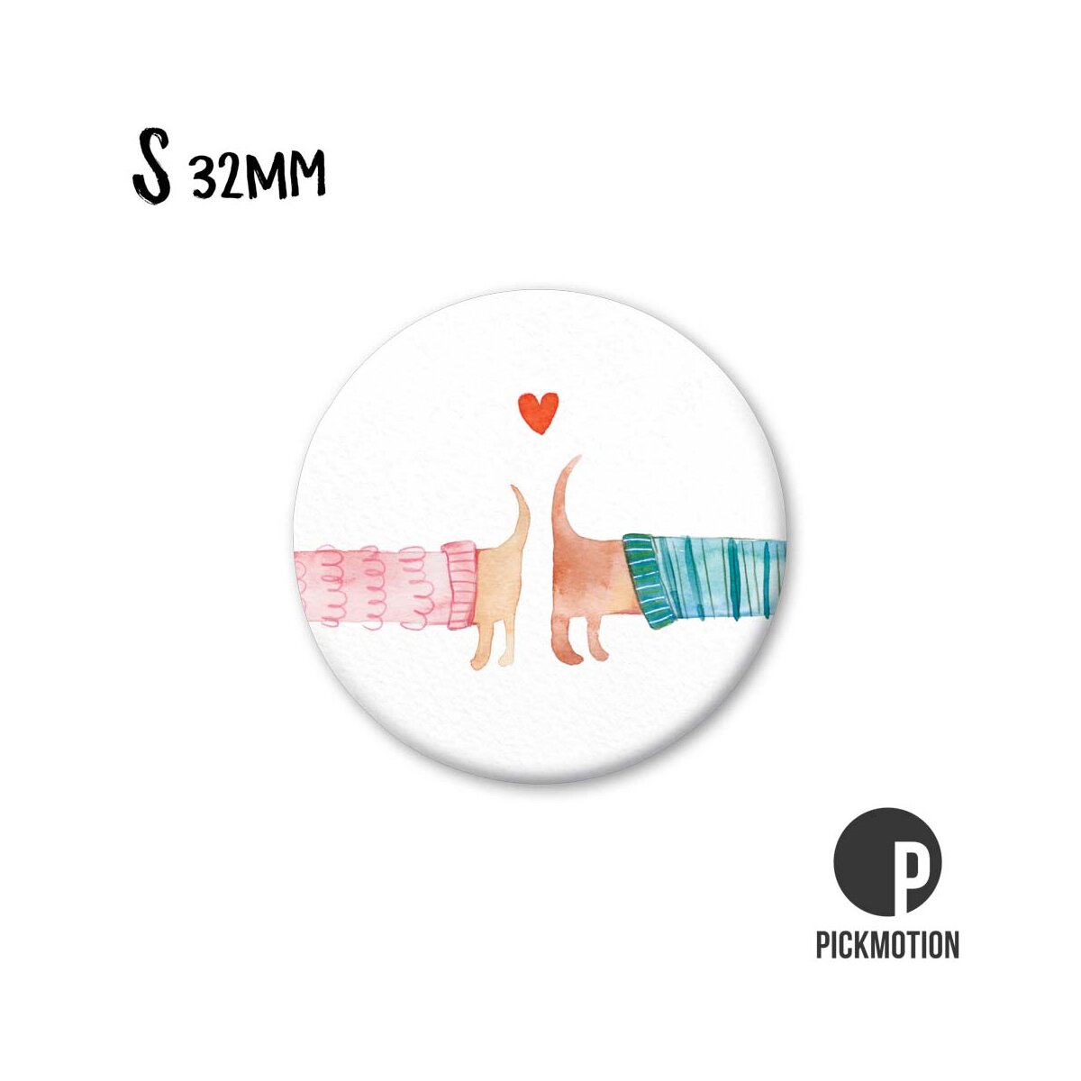 Round magnet 32mm "Dog Butts"