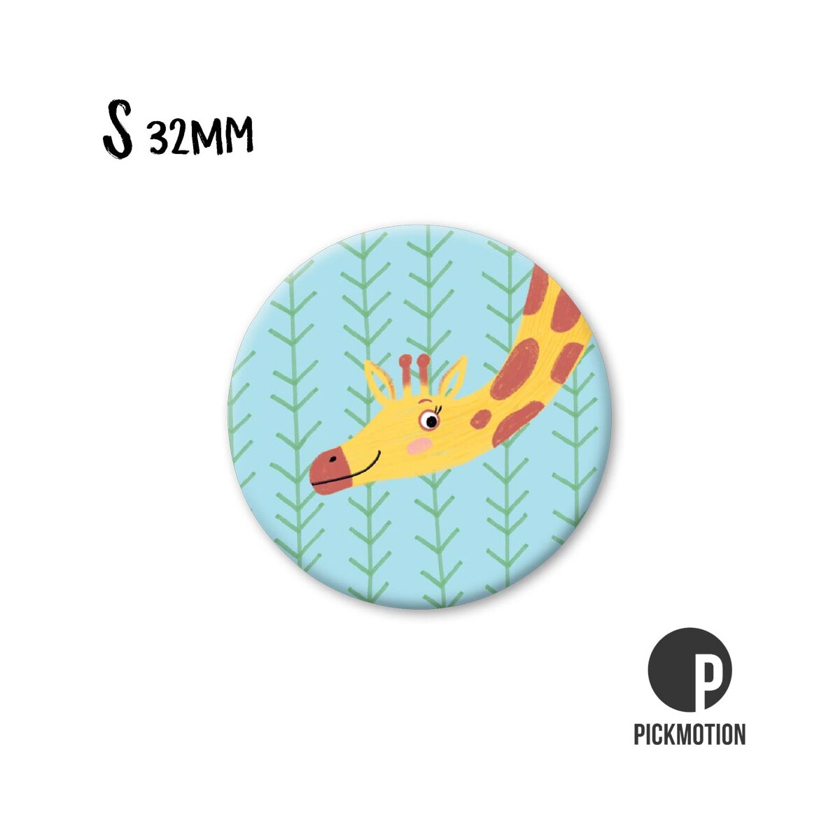 Magnet rund 32mm "Giraffe"