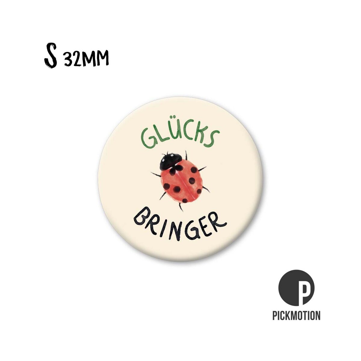 Magneet rond 32mm "Geluksbrenger"