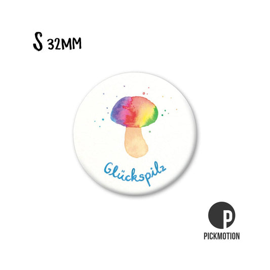 Magnet rund 32mm "Glückspilz"