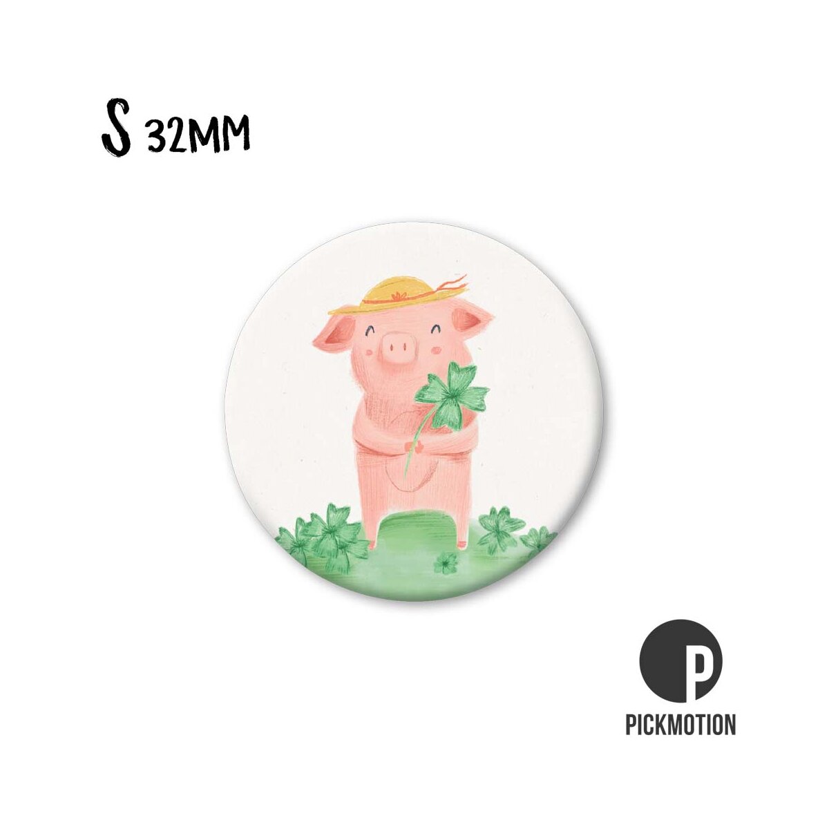 Round Magnet 32mm "Lucky Pig"