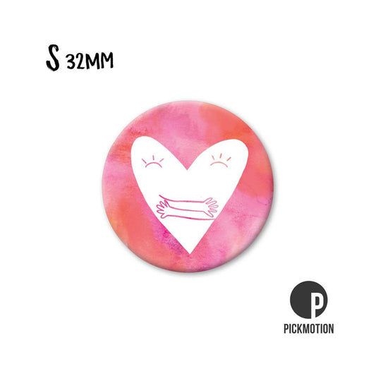 Magnet rund 32mm "Heart Hug"