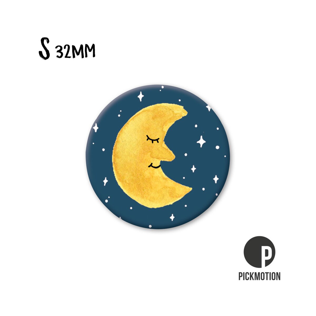 Magnet rund 32mm "Moon Space"