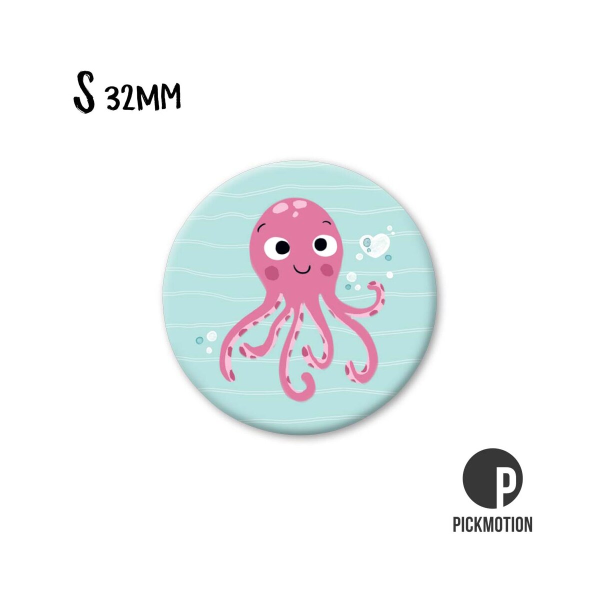 Magnet rund 32mm "Oktopus"