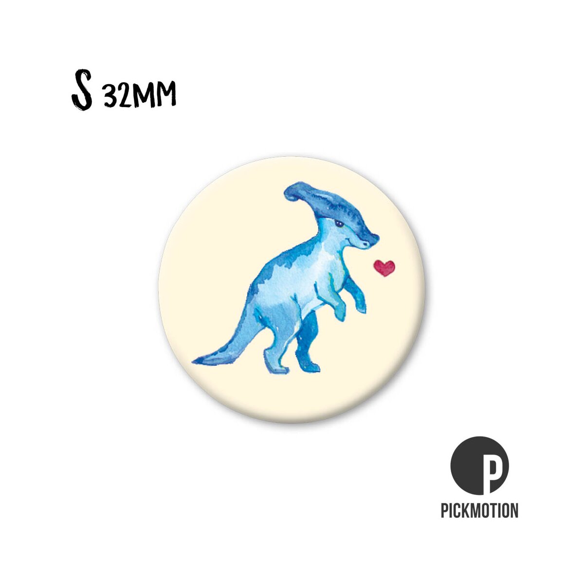 Magnet rund 32mm "Parasaurus"