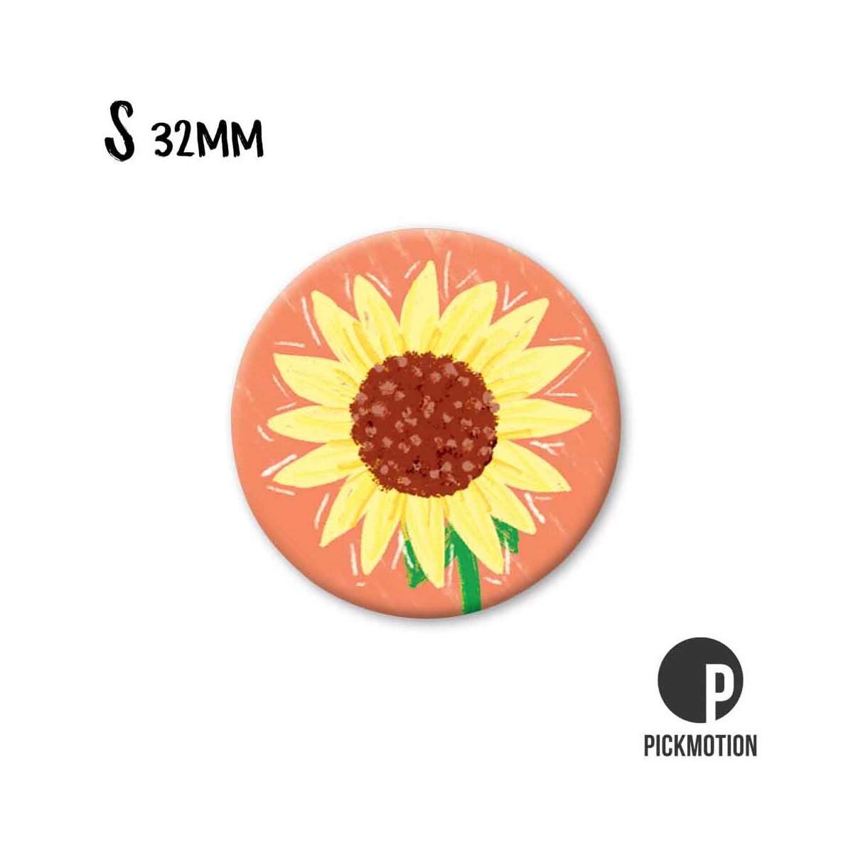 Round magnet 32mm "Sunflower"