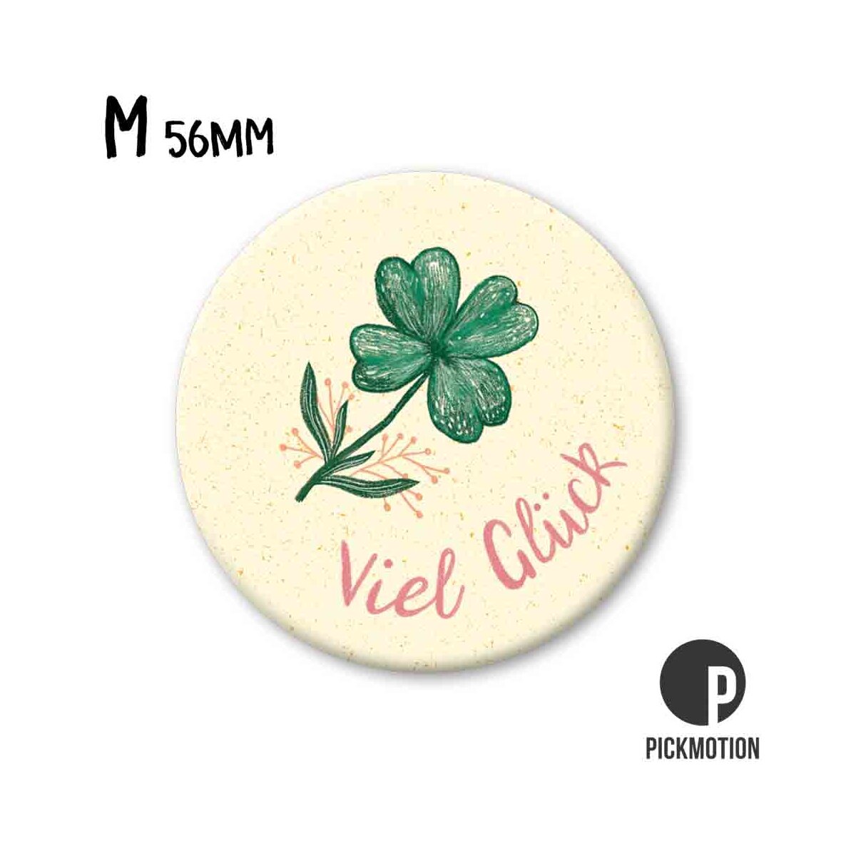 Round Magnet 56mm "Good Luck Clover"